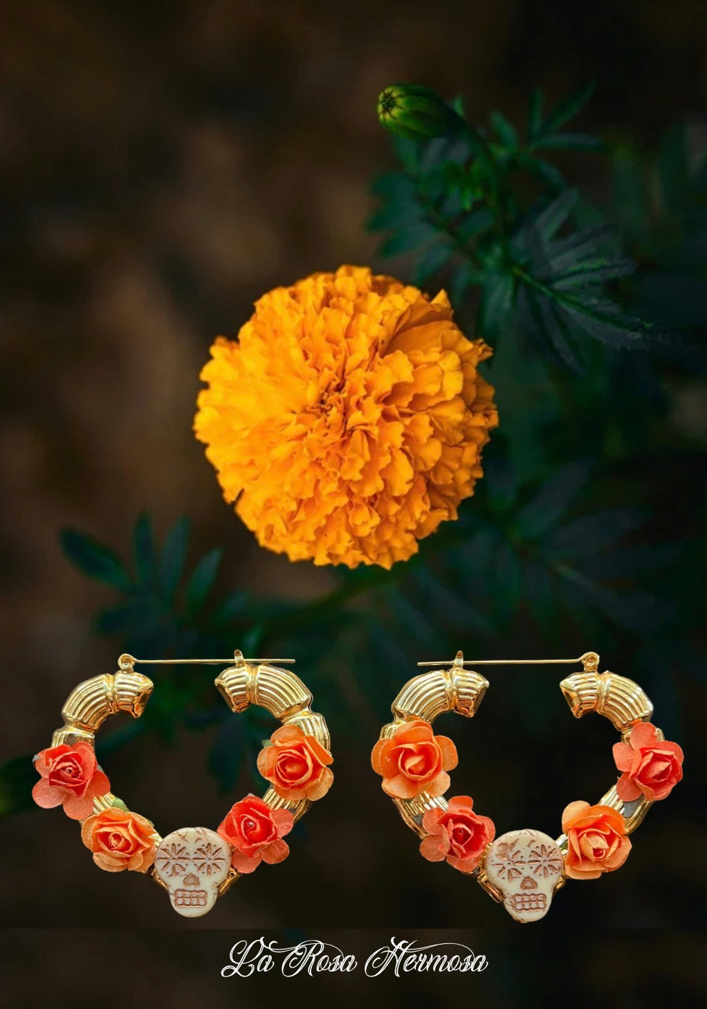 Día de Los Muertos | Monarca Collection Calaca Hoop Earrings